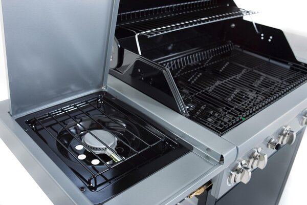 Barbecue a Gas GPL 2 Fuochi 8,1kW con Fornello Laterale Sochef Mistergusto