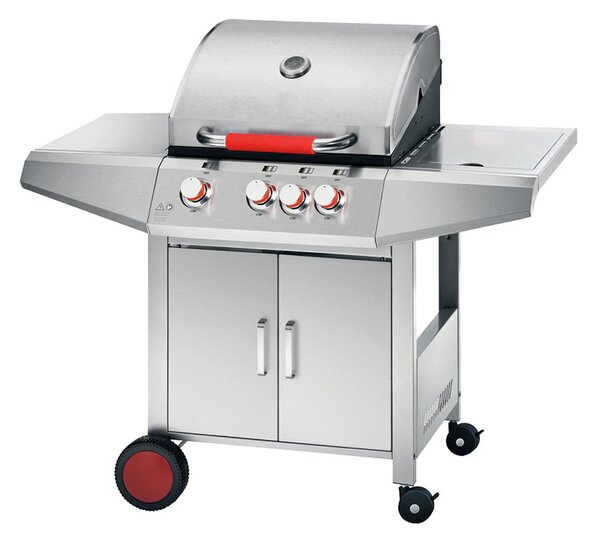 Barbecue a Gas GPL 3 Bruciatori con Ripiani New Top Inox Ferraboli