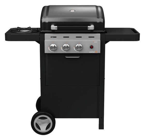Barbecue a Gas GPL Pietra Lavica 2 Fuochi 8,1kW con Fornello Laterale Sochef Piùgusto