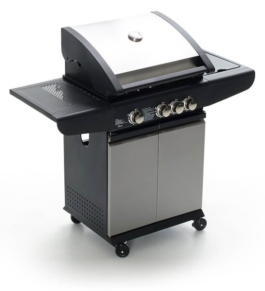 Barbecue a Gas con 3 Bruciatori Termometro e Fornello Laterale 3F Taddei Deluxe