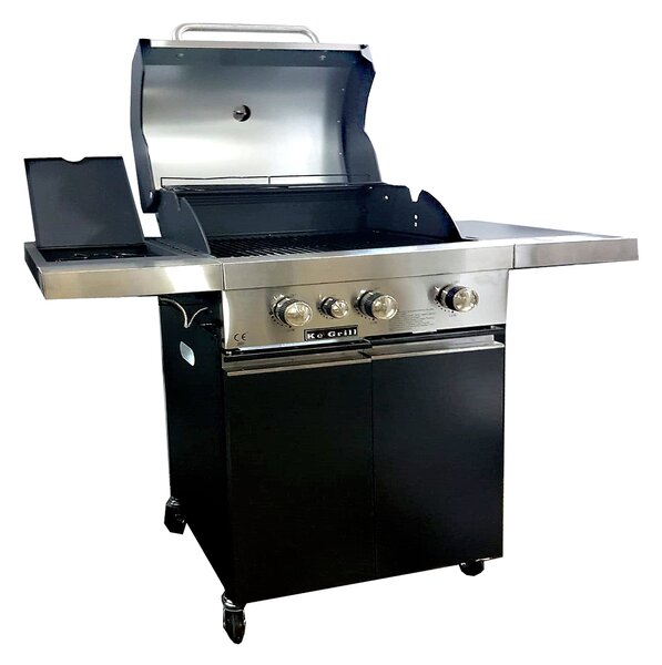 Barbecue a Gas GPL Pietra Lavica 3 Fuochi Fire Dok Inox