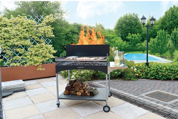 Barbecue a Legna con Griglia in Acciaio Famur BK 10 Elite