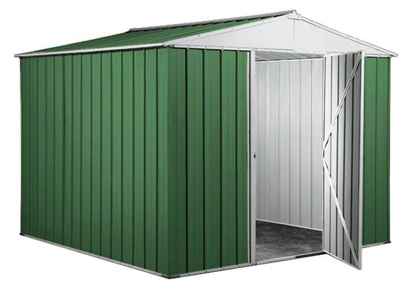 Casetta Box da Giardino in Lamiera di Acciaio Porta Utensili 276x260x212 cm Enaudi Verde