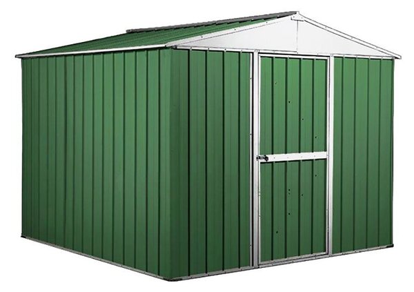Casetta Box da Giardino in Lamiera di Acciaio Porta Utensili 276x260x212 cm Enaudi Verde