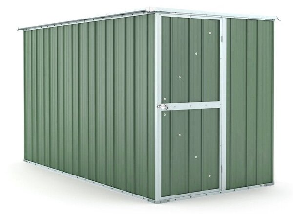 Casetta Box da Giardino in Lamiera di Acciaio Porta Utensili 175x307x182 cm Enaudi Verde