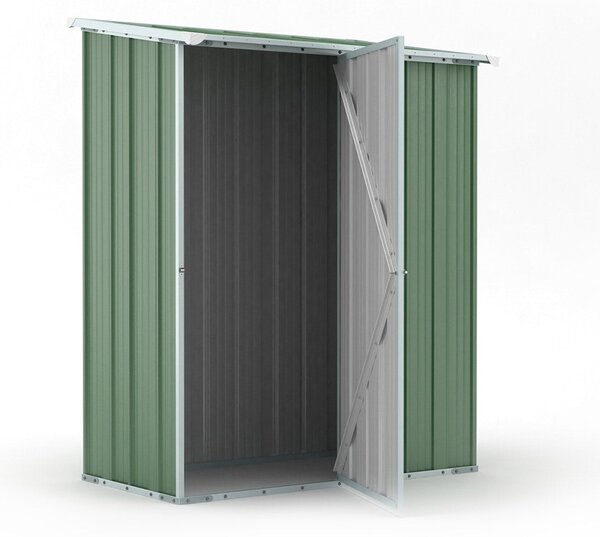 Casetta Box da Giardino in Lamiera di Acciaio Porta Utensili 155x100x192 cm Enaudi Verde