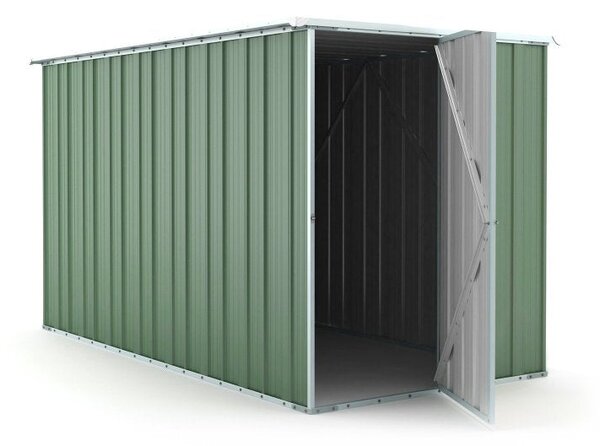 Casetta Box da Giardino in Lamiera di Acciaio Porta Utensili 175x307x182 cm Enaudi Verde