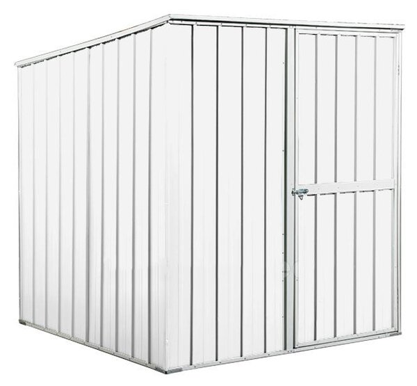 Casetta Box da Giardino in Lamiera di Acciaio Porta Utensili 175x185x192 cm Enaudi Bianco