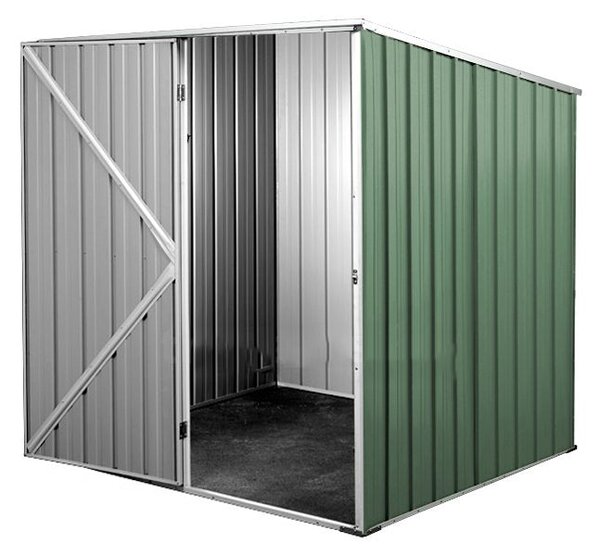 Casetta Box da Giardino in Lamiera di Acciaio Porta Utensili 175x185x192 cm Enaudi Verde