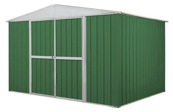 Casetta Box da Giardino in Lamiera di Acciaio Porta Utensili 360x175x215 cm Enaudi Verde