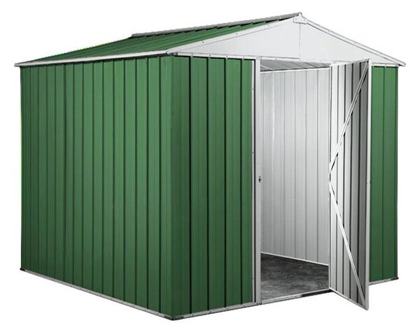 Casetta Box da Giardino in Lamiera di Acciaio Porta Utensili 275x175x215 cm Enaudi Verde