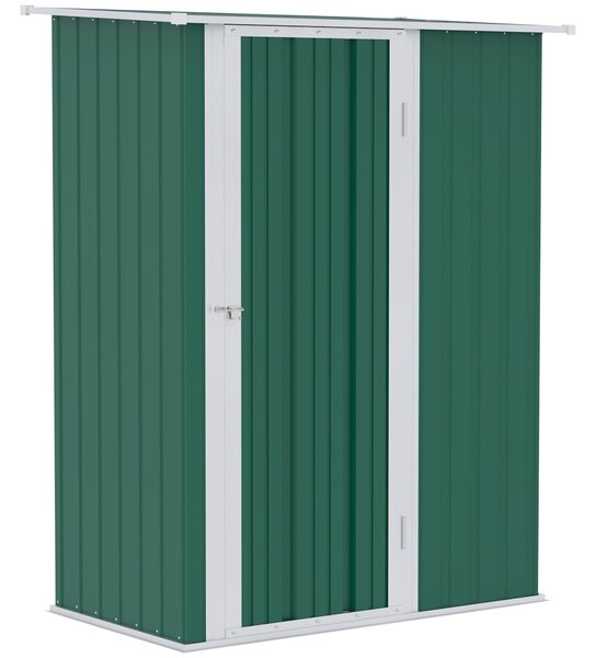 Casetta Box da Giardino Porta Utensili 142x84x189 cm in Acciaio Impermeabile Verde Scuro