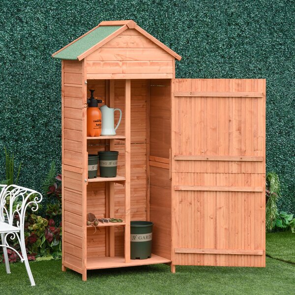 Casetta Box da Giardino in Legno Naturale 89x50 cm