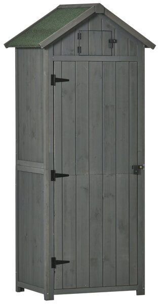 Casetta Box da Giardino Porta Utensili 77x54,2x179 cm in Legno Impermeabile Grigio