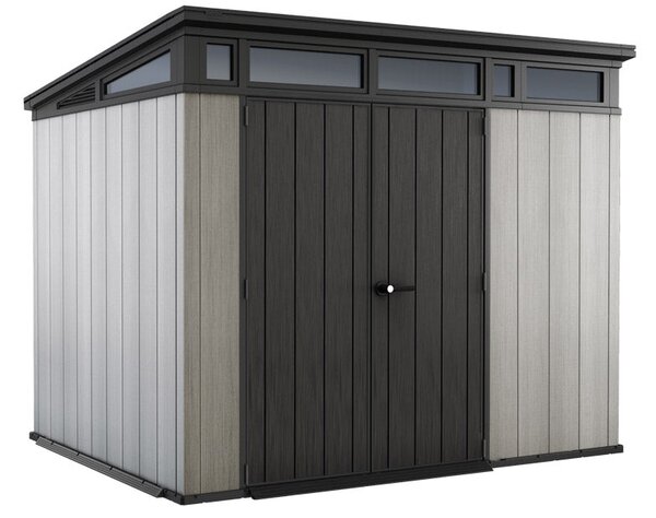 Casetta da Giardino Porta Attrezzi 277x218x226 cmin Duotech Keter Artisan 9x7 Grigia