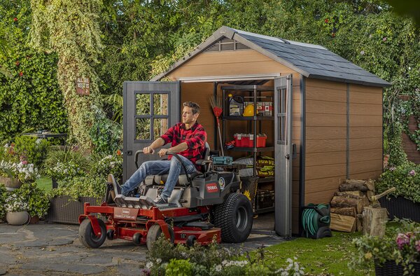 Casetta da Giardino Porta Attrezzi 228x287x252 cmin Evotech+ Keter Newton 759 Marrone