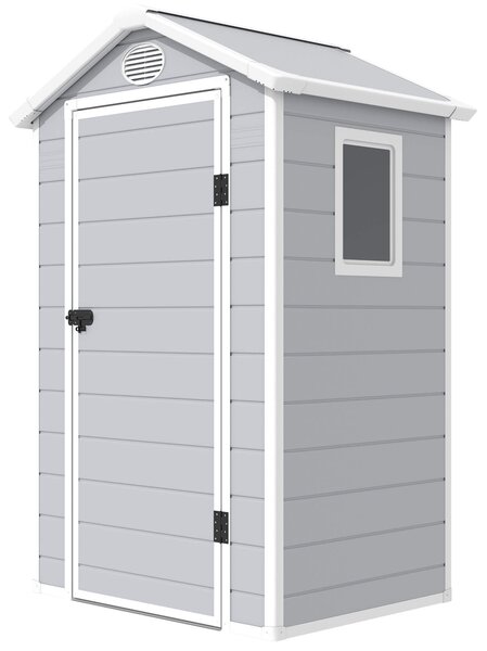 Casetta Box da Giardino in Plastica 134x104x204 cm Grigio