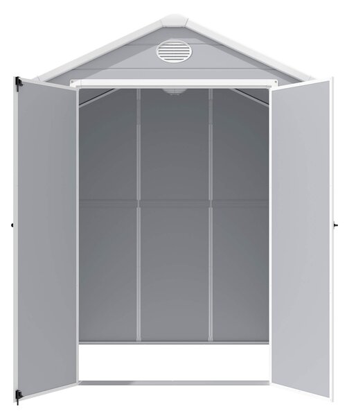 Casetta Box da Giardino in Plastica 190x192x226 cm Grigio