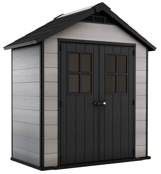 Casetta da Giardino Porta Attrezzi 210x253x124,8 cm in Resina Keter Oakland 754 Grigia