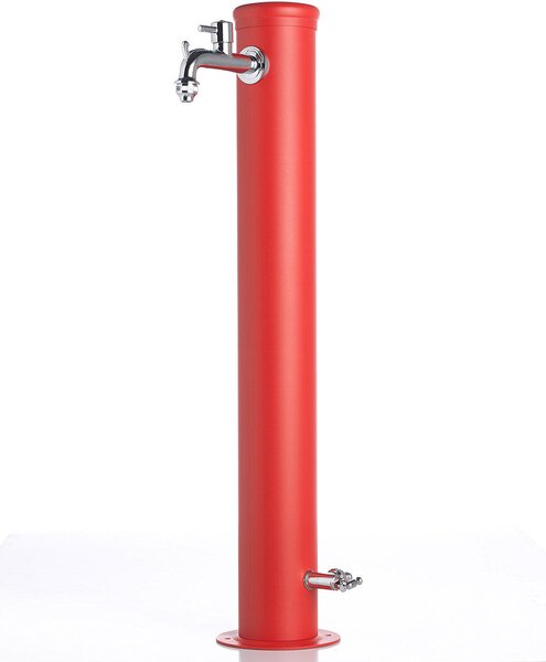 Fontana da Giardino con Doppio Rubinetto Belfer 42/ARR Rosso