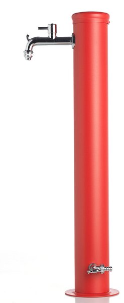 Fontana da Giardino con Doppio Rubinetto Belfer 42/ARR Rosso