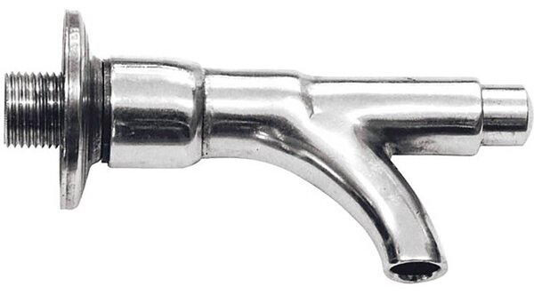 Rubinetto per Fontana da Giardino in Ottone Cromato Morelli Premere