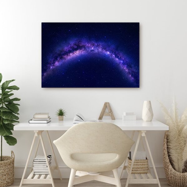 Quadro su tela – Galassia viola nel cielo notturno