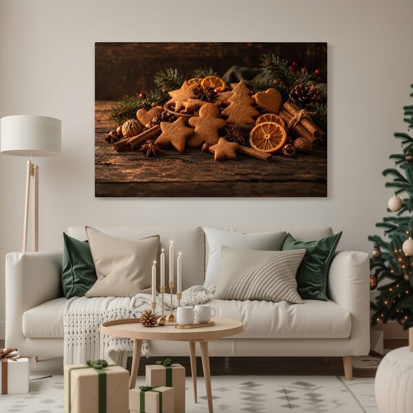 Quadro su tela – Biscotti di Natale alla cannella