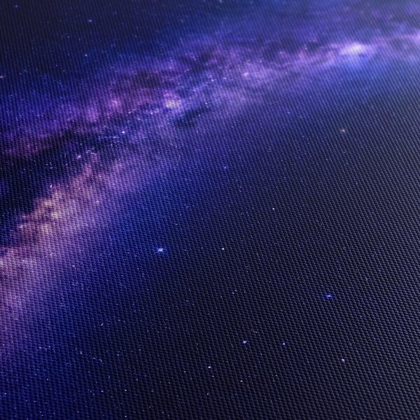 Quadro su tela – Bagliore cosmico nei toni blu e viola