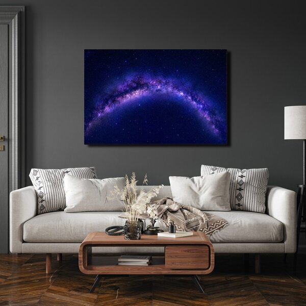 Quadro su tela – Galassia viola nel cielo notturno