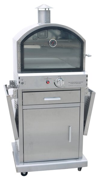 Forno Pizza e Barbecue a Gas GPL da Esterno con Ripiani in Acciaio Kraus Crono