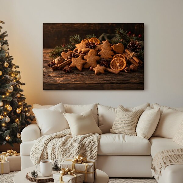 Quadro su tela – Biscotti di Natale alla cannella