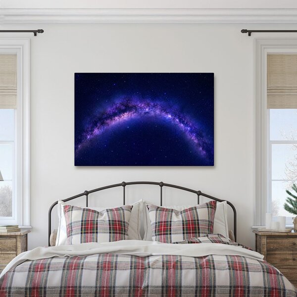 Quadro su tela – Galassia viola nel cielo notturno