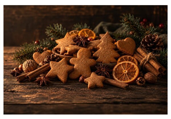 Quadro su tela – Biscotti di Natale alla cannella