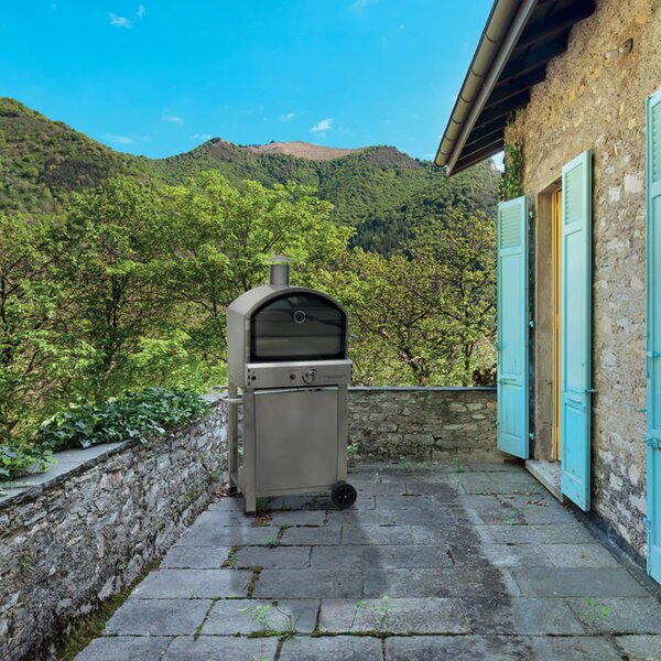 Forno Pizza e Barbecue a Gas GPL da Esterno in Acciaio Kraus Priapo