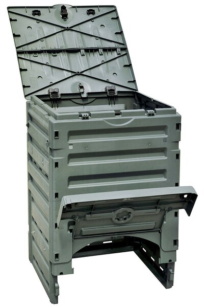 Compostiera da Giardino 300L 60x60xH90cm Rama Eco-Master Verde