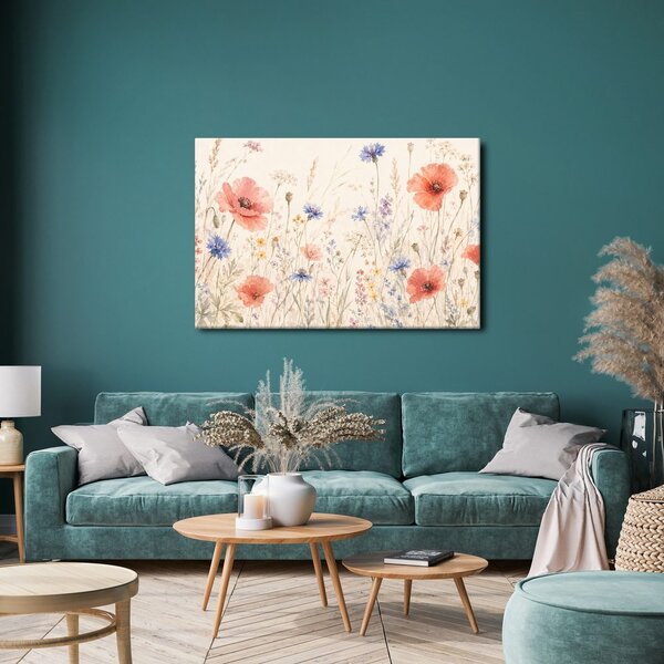 Quadro su tela – Fiori di campo con papaveri