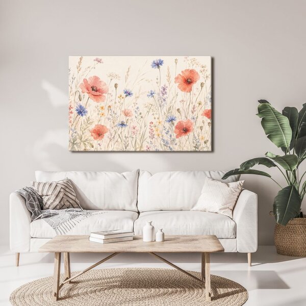Quadro su tela – Fiori di campo con papaveri