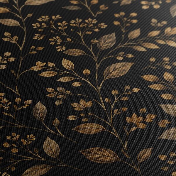 Quadro su tela – Foglie delicate in oro