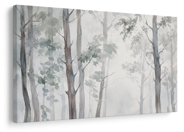 Quadro su tela – Foresta nebbiosa ad acquerello