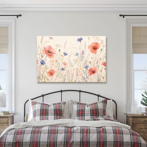 Quadro su tela – Fiori di campo con papaveri
