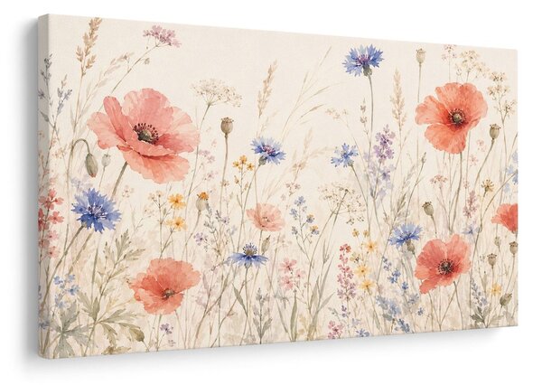 Quadro su tela – Fiori di campo con papaveri