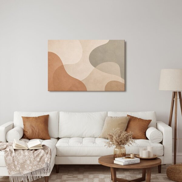Quadro su tela – Delicate forme astratte beige