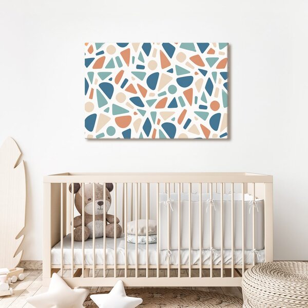 Quadro su tela – Terrazzo pastello nei toni blu