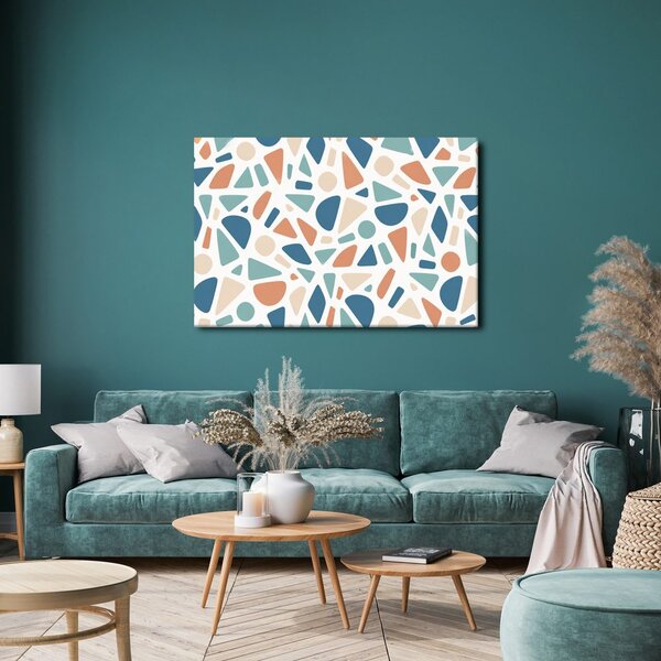 Quadro su tela – Terrazzo pastello nei toni blu