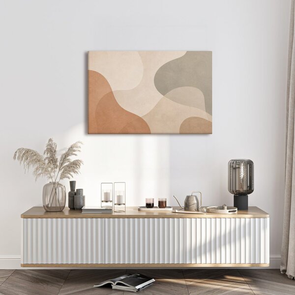 Quadro su tela – Delicate forme astratte beige
