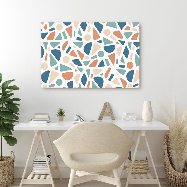 Quadro su tela – Terrazzo pastello nei toni blu