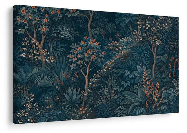 Quadro su tela – Giardino tropicale notturno con fiori