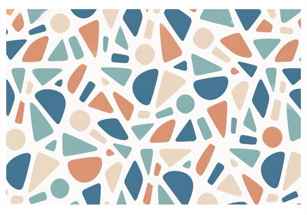 Quadro su tela – Terrazzo pastello nei toni blu