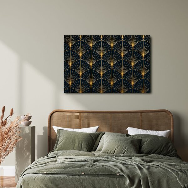 Quadro su tela – Motivo art déco dorato